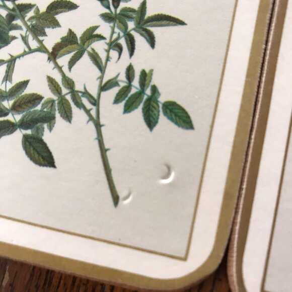 Vintage "Redoute Rose" Pimpernel Coasters Set of 6 Made In England Barware - Picture 11 of 11